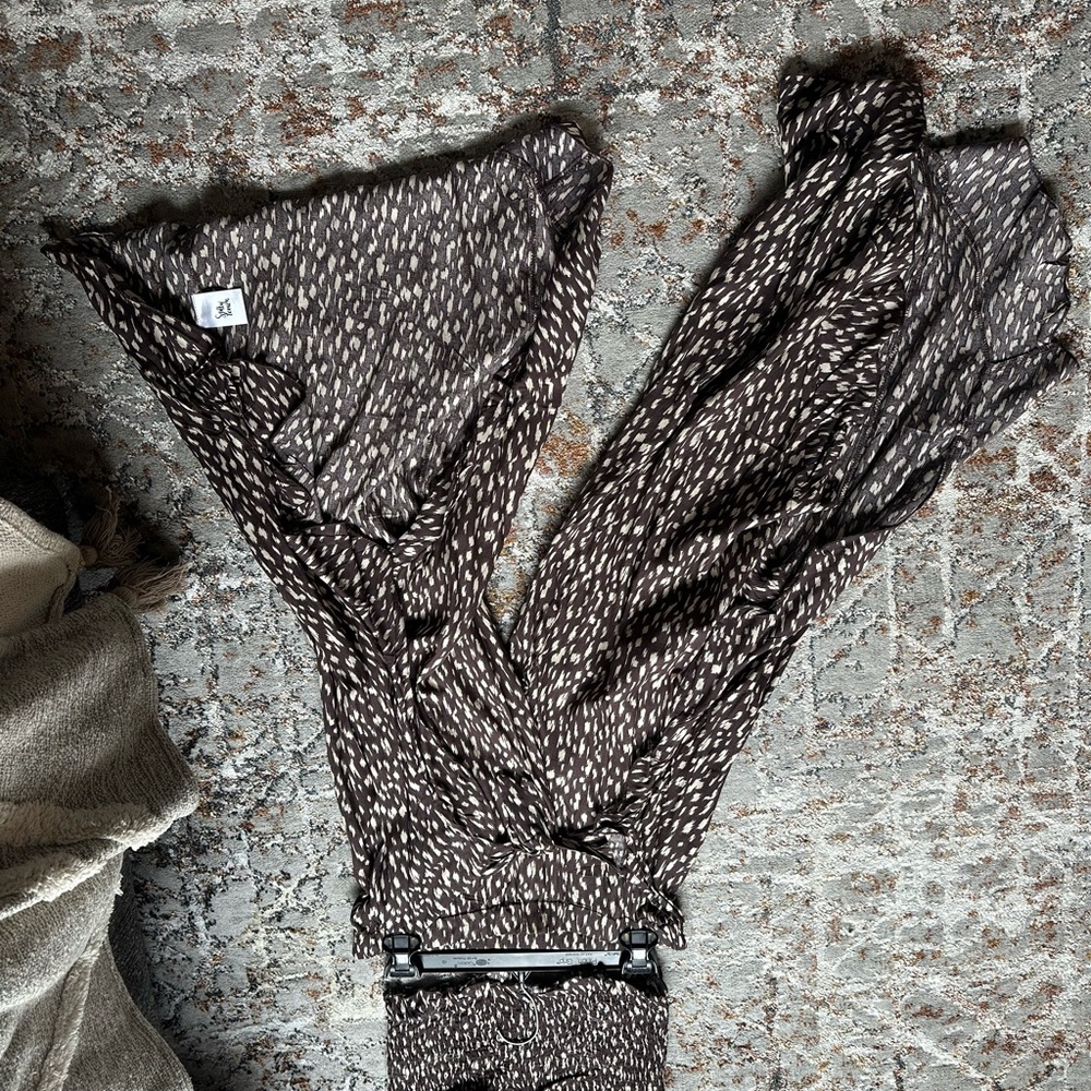 Chic Brown and White Patterned 2 piece set